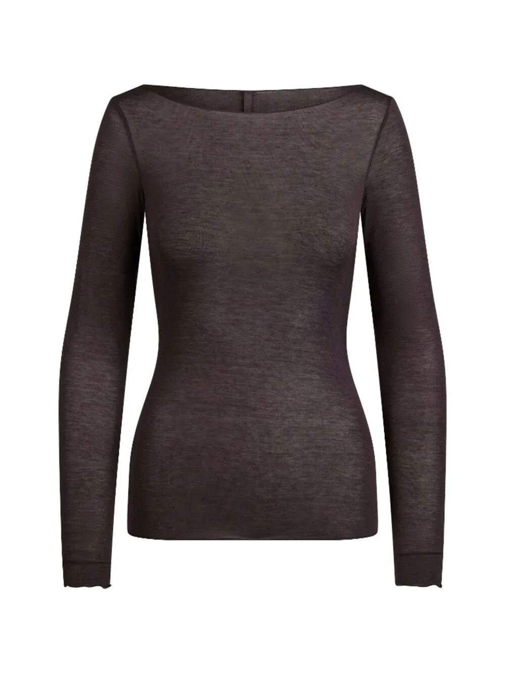 SKIMS Sheer Modal Long Sleeve Boatneck Top Phoenix - S